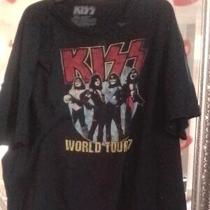 Kiss Black Short Sleeve Tee Iconic Band Design